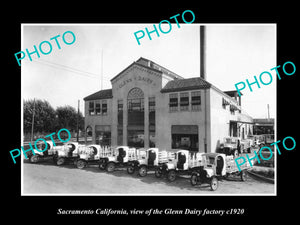 OLD LARGE HISTORIC PHOTO OF SACRAMENTO CALIFORNIA, THE GLENN DAIRY Co c1920