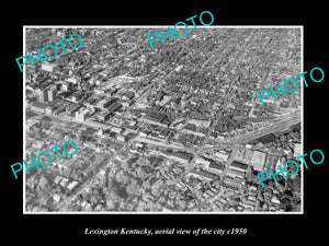 OLD LARGE HISTORIC PHOTO OF LEXINGTON KENTUCKY, AERIAL VIEW OF THE CITY c1950 2