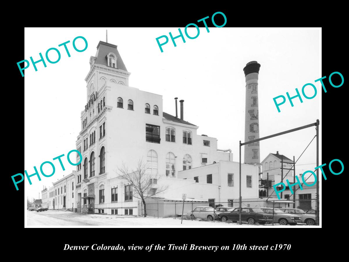 OLD LARGE HISTORIC PHOTO OF DENVER COLORADO, VIEW OF THE TIVOLI BREWERY c1970