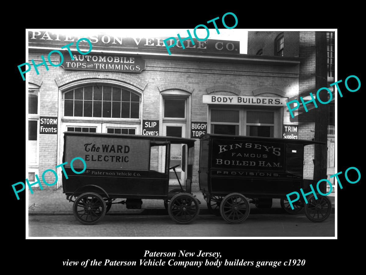 OLD LARGE HISTORIC PHOTO OF PATERSON NEW JERSEY, THE PATERSON VEHICLE Co c1920