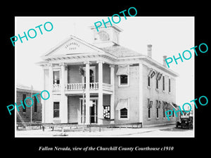 OLD LARGE HISTORIC PHOTO OF FALLON NEVADA, CHURCHILL COUNTY COURT HOUSE c1910