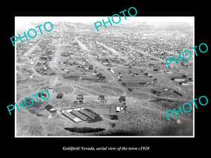 OLD LARGE HISTORIC PHOTO OF GOLDFIELD NEVADA, AERIAL VIEW OF THE TOWN c1920