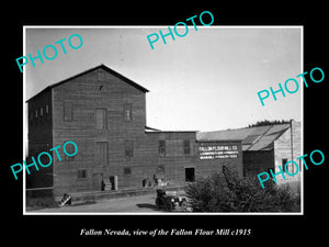 OLD LARGE HISTORIC PHOTO OF FALLON NEVADA, THE FALLON FLOUR MILL c1915