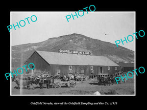 OLD LARGE HISTORIC PHOTO OF GOLDFIELD NEVADA, THE SAMPLING & ORE Co c1910