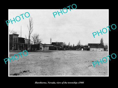 OLD LARGE HISTORIC PHOTO OF HAWTHORNE NEVADA, VIEW OF THE TOWNSHIP c1900