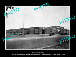 OLD LARGE HISTORIC PHOTO OF DENVER COLORADO, THE SHAWAYDER TRUCK Co c1925