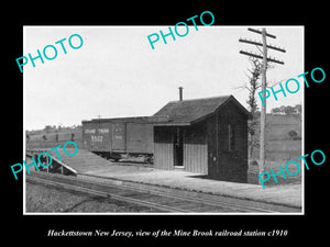 OLD LARGE HISTORIC PHOTO OF HACKETTSTOWN NEW JERSEY THE MINE BROOK RAILROAD 1910