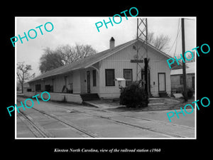 OLD LARGE HISTORIC PHOTO OF KINSTON NORTH CAROLINA, THE RAILROAD STATION c1960