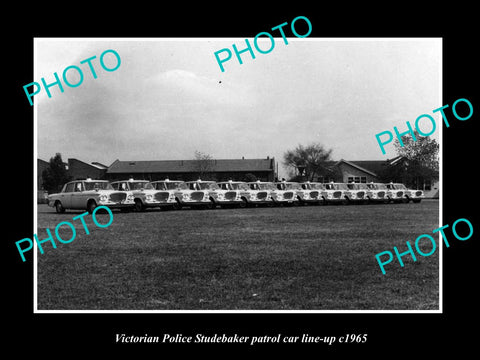 OLD LARGE HISTORIC AUSTRALIAN PHOTO OF VICTORIAN POLICE STUDEBAKER CAR c1965 2