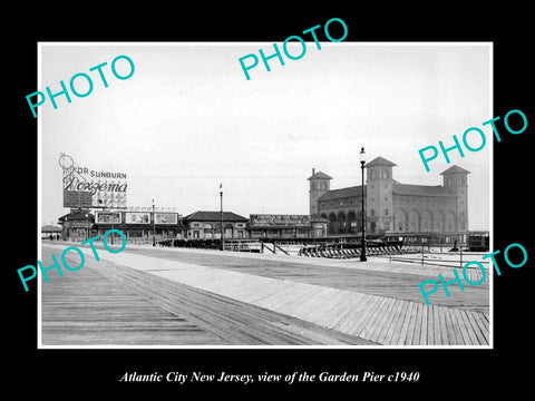 OLD LARGE HISTORIC PHOTO OF ATLANTIC CITY NEW JERSEY, THE GARDEN PIER c1940 2