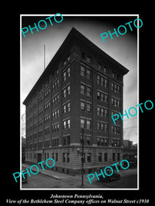 OLD LARGE HISTORIC PHOTO OF JOHNSTOWN PENNSYLVANIA, THE BETHLEHEM STEEL Co c1930