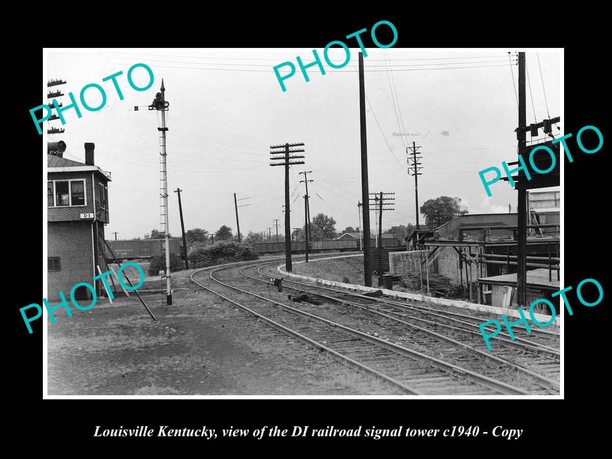 OLD LARGE HISTORIC PHOTO OF LOUISVILLE KENTUCKY, THE DI RAILROAD TOWER c1940