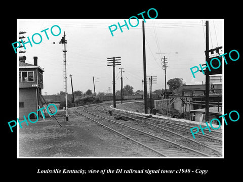 OLD LARGE HISTORIC PHOTO OF LOUISVILLE KENTUCKY, THE DI RAILROAD TOWER c1940