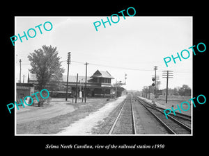 OLD LARGE HISTORIC PHOTO OF SELMA NORTH CAROLINA, THE RAILROAD STATION c1950