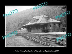 OLD LARGE HISTORIC PHOTO OF GALTON PENNSYLVANIA RAILROAD DEPOT STATION c1950 2