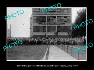 OLD LARGE HISTORIC PHOTO OF DETROIT MICHIGAN, THE CHALMERS MOTOR CAR Co c1910