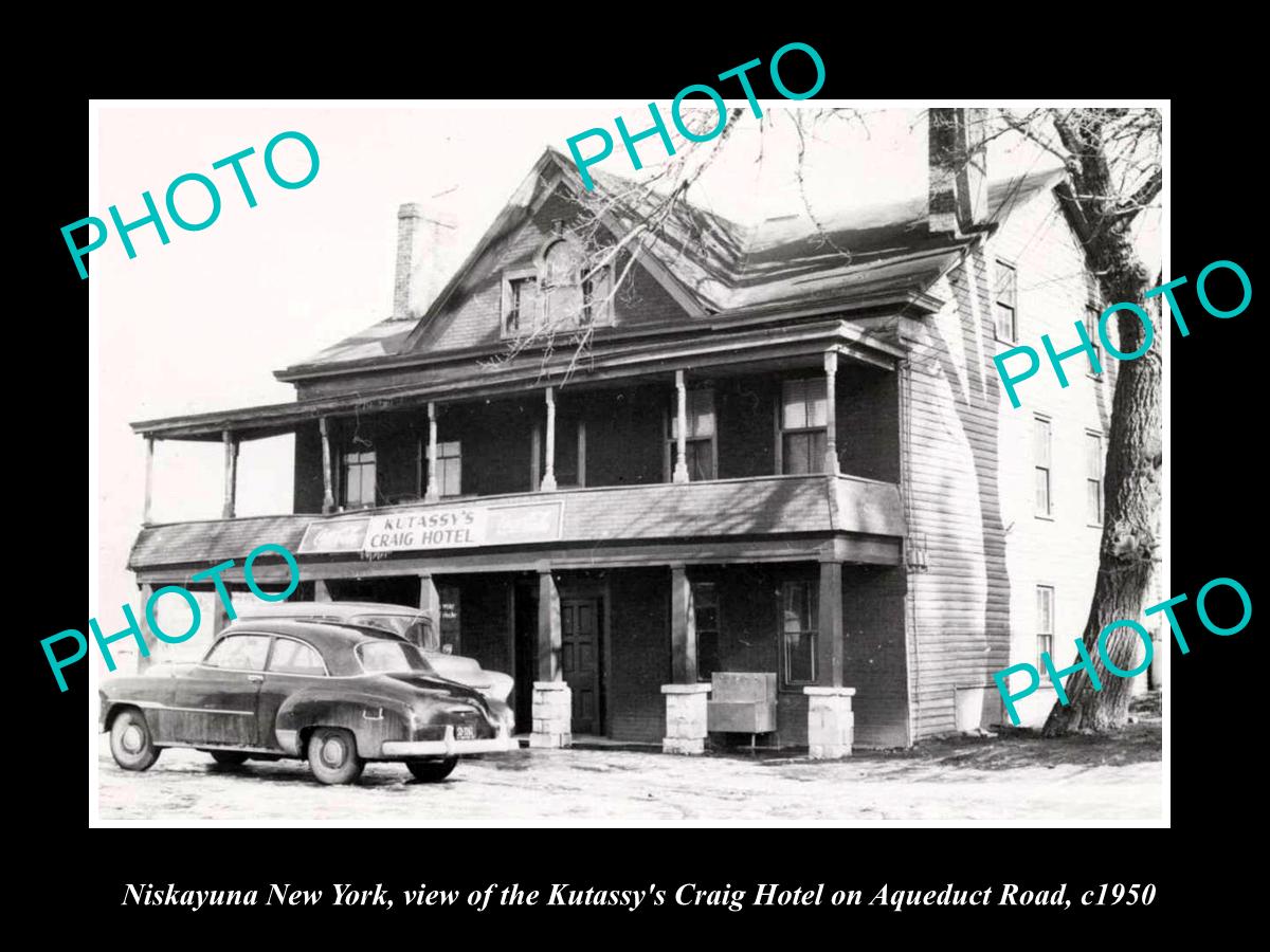 OLD LARGE HISTORIC PHOTO OF NISKAYUNA NEW YORK, THE CRAIG HOTEL c1950