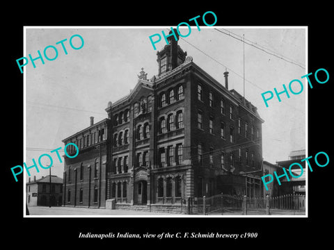 OLD LARGE HISTORIC PHOTO OF INDIANAPOLIS INDIANA, THE SCHMIDT BREWERY Co c1900