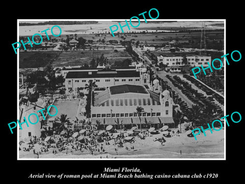 OLD LARGE HISTORIC PHOTO OF MIAMI FLORIDA, THE CABANA CLUB CASINO c1920