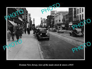 OLD LARGE HISTORIC PHOTO OF TRENTON NEW JERSEY, AERIAL VIEW OF THE CITY c1935