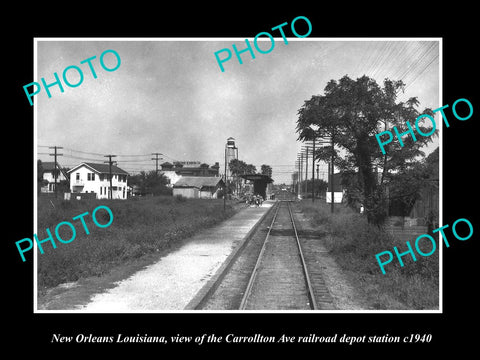 OLD LARGE HISTORIC PHOTO OF NEW ORLEANS LOUISIANA THE C/A RAILROAD DEPOT c1940