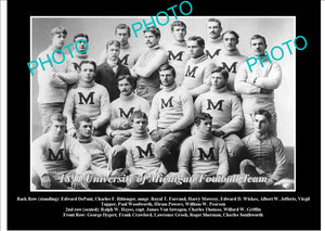 OLD LARGE HISTORIC PHOTO OF UNIVERSITY OF MICHIGAN FOOTBALL TEAM 1891