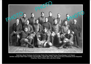 OLD LARGE HISTORIC PHOTO OF UNIVERSITY OF MICHIGAN FOOTBALL TEAM 1906