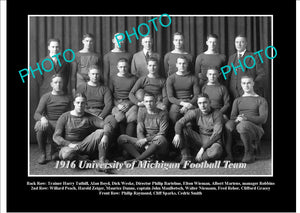 OLD LARGE HISTORIC PHOTO OF UNIVERSITY OF MICHIGAN FOOTBALL TEAM 1916