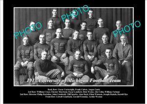 OLD LARGE HISTORIC PHOTO OF UNIVERSITY OF MICHIGAN FOOTBALL TEAM 1917