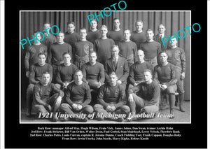 OLD LARGE HISTORIC PHOTO OF UNIVERSITY OF MICHIGAN FOOTBALL TEAM 1921