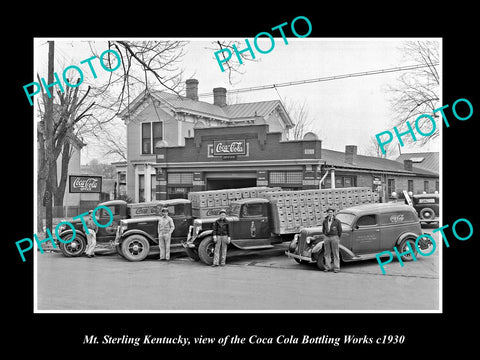 OLD LARGE HISTORIC PHOTO OF MT STERLING KENTUCKY, THE COCA COLA PLANT c1930