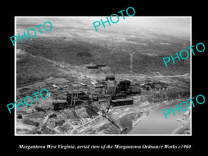 OLD LARGE HISTORIC PHOTO OF MORGANTOWN WEST VIRGINIA, THE ORDNANCE WORKS c1960