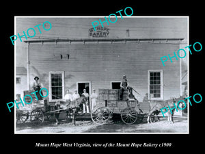 OLD LARGE HISTORIC PHOTO OF MOUNT HOPE WEST VIRGINIA, THE M/H BAKERY STORE c1900