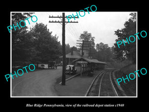 OLD LARGE HISTORIC PHOTO OF BLUE RIDGE PENNSYLVANIA RAILROAD STATION c1940 2