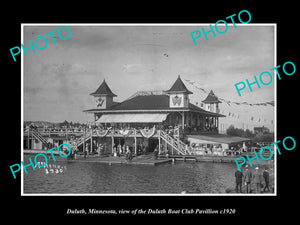 OLD LARGE HISTORIC PHOTO OF DULUTH MINNESOTA, THE BOAT CLUB PAVILLION c1920