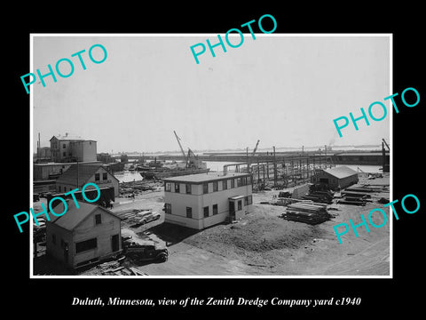 OLD LARGE HISTORIC PHOTO OF DULUTH MINNESOTA, THE ZENITH DREDGING CO c1940