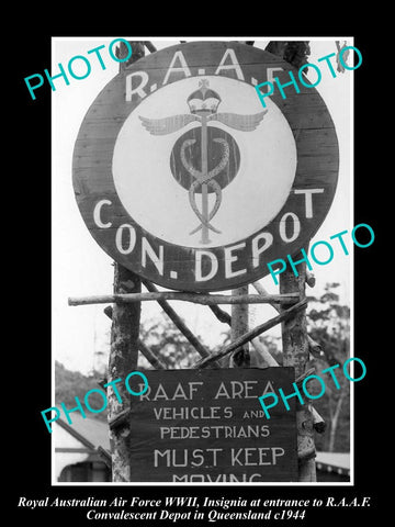 OLD HISTORIC PHOTO OF ROYAL AUSTRALIAN AIR FORCE WWII, QLD RAAF DEPOT c1944