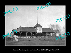 OLD LARGE HISTORIC PHOTO OF BAYONNE NEW JERSEY, THE NJ ATHLETIC CLUB c1900