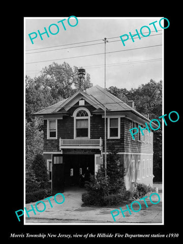 OLD HISTORIC PHOTO OF MORRIS TOWNSHIP NEW JERSEY, HILLSIDE FIRE STATION c1930 1