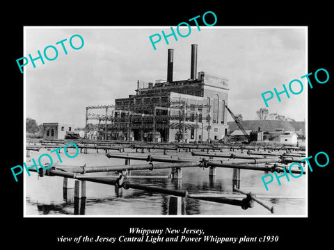 OLD LARGE HISTORIC PHOTO OF WHIPPANY NEW JERSEY, THE JERSEY POWER Co PLANT c1930