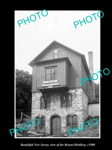 OLD LARGE HISTORIC PHOTO OF RANDOLPH NEW JERSEY, THE BRYANT DISTILLERY c1900