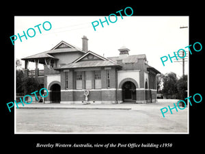 OLD LARGE HISTORIC PHOTO OF BEVERLEY WESTERN AUSTRALIA, THE POST OFFICE c1950