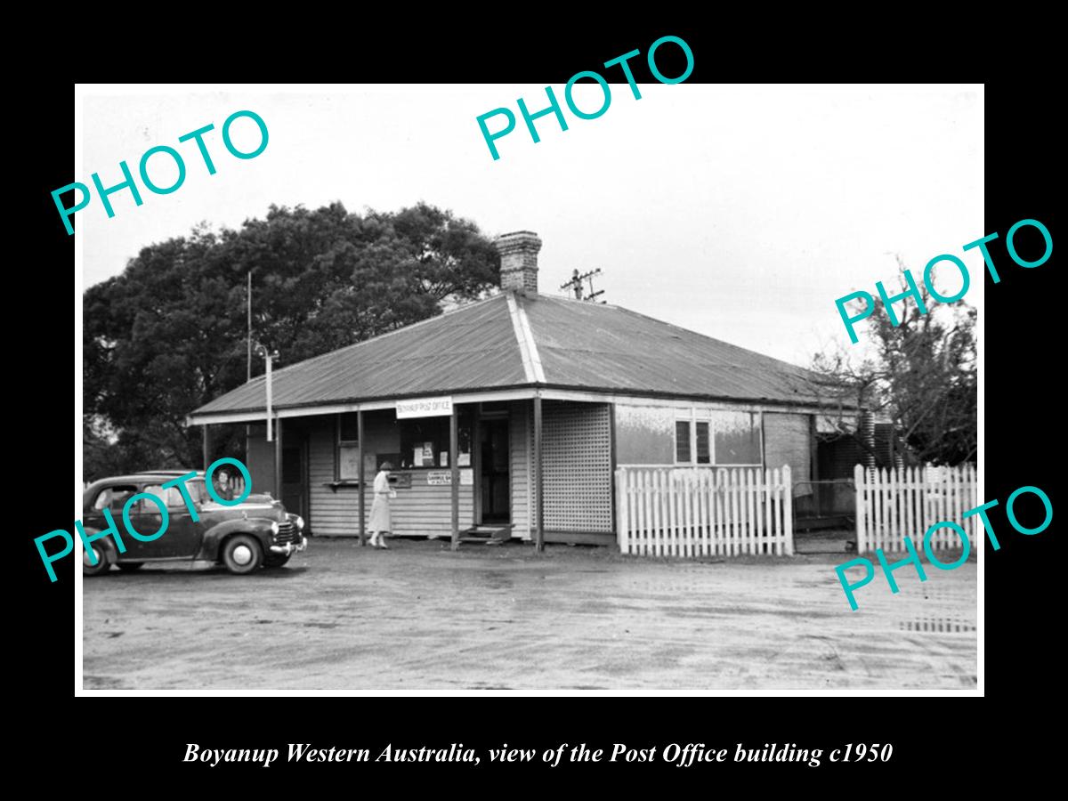 OLD LARGE HISTORIC PHOTO OF BOYANUP WESTERN AUSTRALIA, THE POST OFFICE c1950