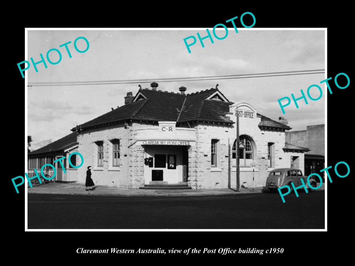 OLD LARGE HISTORIC PHOTO OF CLAREMONT WESTERN AUSTRALIA, THE POST OFFICE c1950