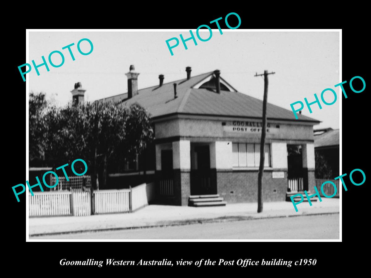 OLD LARGE HISTORIC PHOTO OF GOOMALLING WESTERN AUSTRALIA, THE POST OFFICE c1950