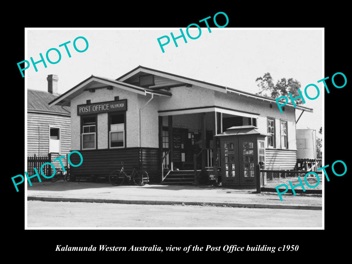 OLD LARGE HISTORIC PHOTO OF KALAMUNDA WESTERN AUSTRALIA, THE POST OFFICE c1950