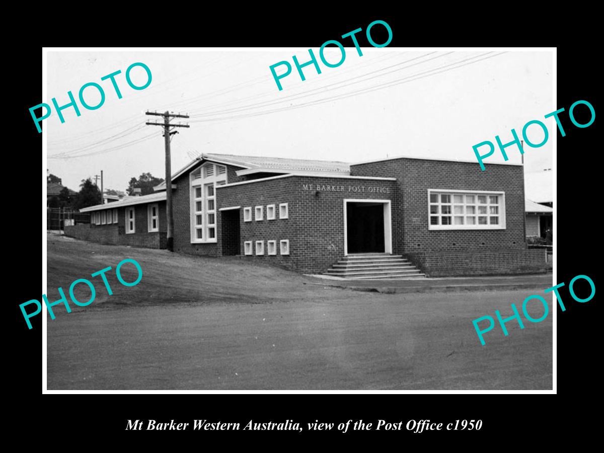 OLD LARGE HISTORIC PHOTO OF MT BARKER WESTERN AUSTRALIA, THE POST OFFICE c1950