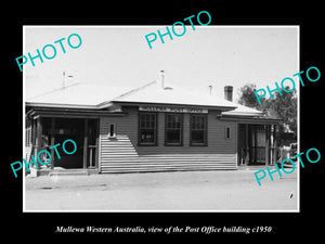 OLD LARGE HISTORIC PHOTO OF MULLEWA WESTERN AUSTRALIA, THE POST OFFICE c1950