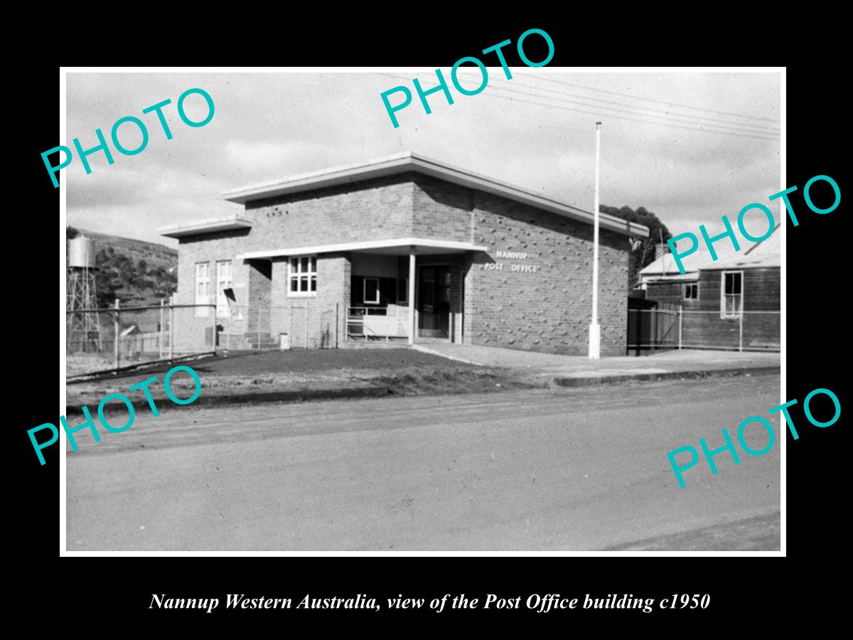 OLD LARGE HISTORIC PHOTO OF NANNUP WESTERN AUSTRALIA, THE POST OFFICE c1950