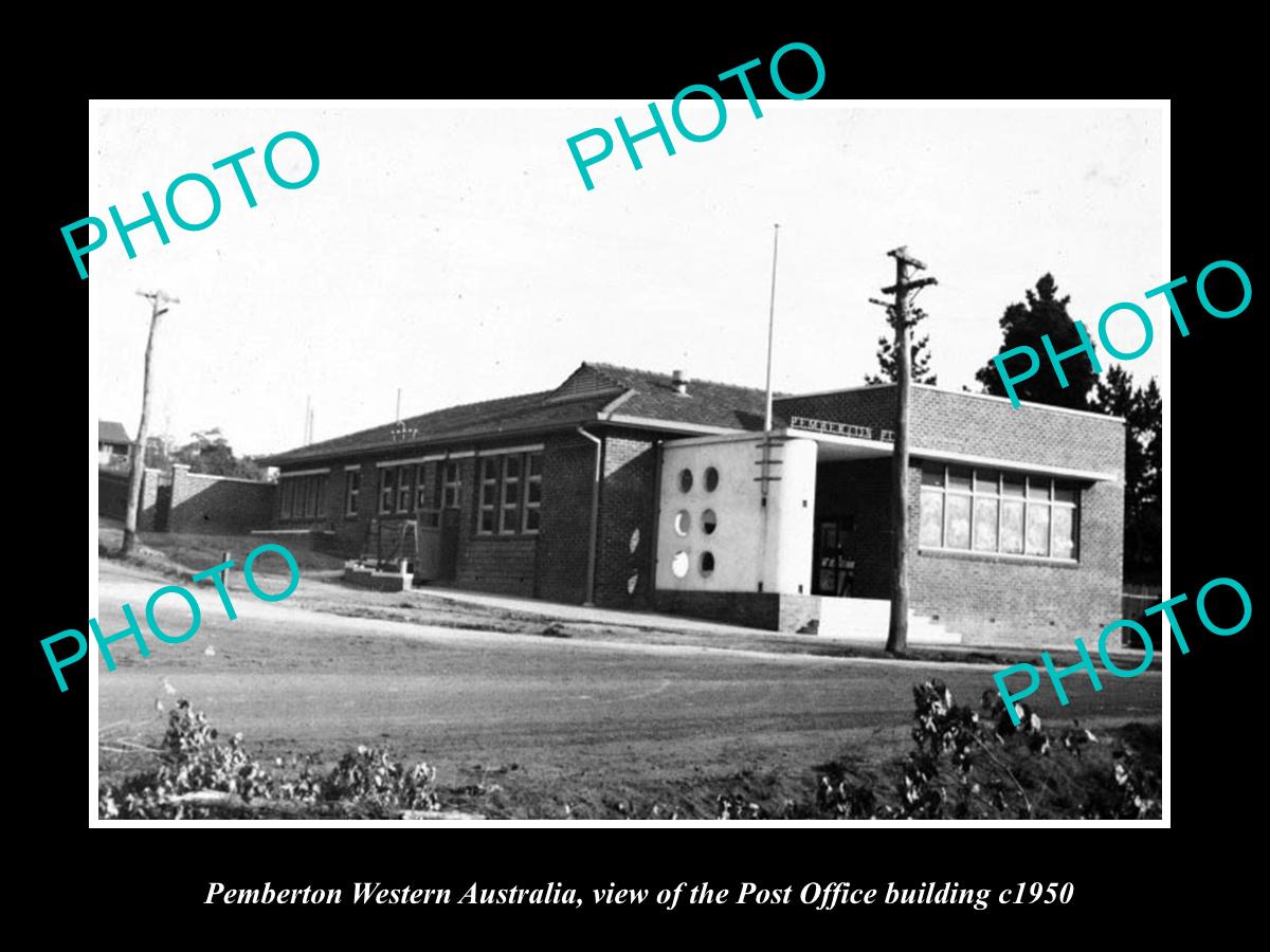 OLD LARGE HISTORIC PHOTO OF PEMBERTON WESTERN AUSTRALIA, THE POST OFFICE c1950